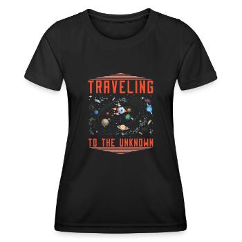 Space Space Travel Space Colonization - Women's Functional T-Shirt - black - Front - AI Model Female 172 light (172cm)