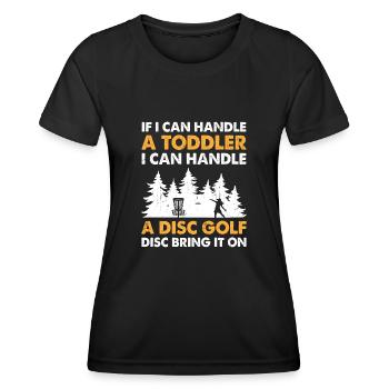 Disc Golf Player Disc Golfer Frisbee Player Par Pu - Women's Functional T-Shirt - black - Front - AI Model Female 172 light (172cm)
