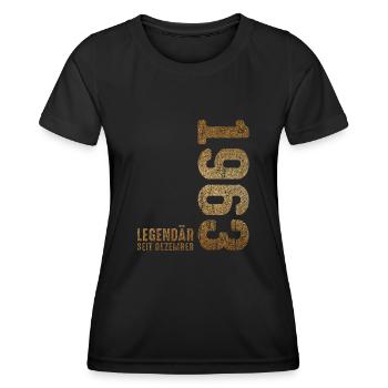 December 1963 Year 1963 Retro 1963 Vintage 1963 - Frauen Funktions-T-Shirt - Schwarz - Vorne - AI Model Female 172 light (172cm)