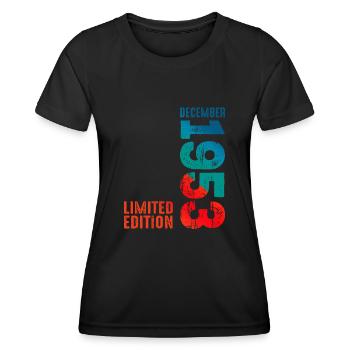 Since December 1953 Year 1953 Retro Vintage 1953 - Women's Functional T-Shirt - black - Front - AI Model Female 172 light (172cm)