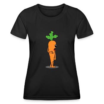 Carrot Reingeschaut Carrots - Frauen Funktions-T-Shirt - Schwarz - Vorne - AI Model Female 172 light (172cm)