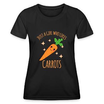 Carotte Fille Carottes - T-shirt sport Femme - noir - Devant - AI Model Female 172 light (172cm)