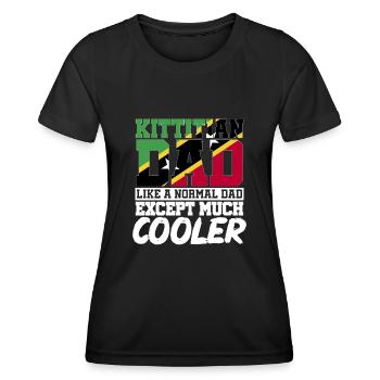 Drapeau de Saint-Kitts-et-Nevis - T-shirt sport Femme - noir - Devant - AI Model Female 172 light (172cm)