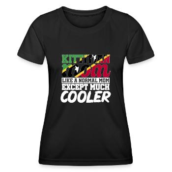 Drapeau de Saint-Kitts-et-Nevis - T-shirt sport Femme - noir - Devant - AI Model Female 172 light (172cm)