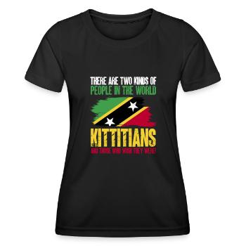 Drapeau de Saint-Kitts-et-Nevis - T-shirt sport Femme - noir - Devant - AI Model Female 172 light (172cm)