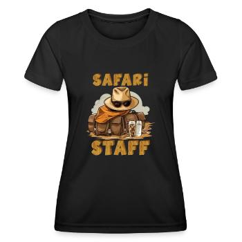 Safari Staff Zoo Keeper Thème - T-shirt sport Femme - noir - Devant - AI Model Female 172 light (172cm)
