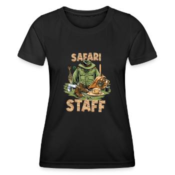 Safari Staff Zoo Keeper Thème - T-shirt sport Femme - noir - Devant - AI Model Female 172 light (172cm)