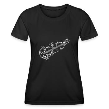 Acoustic Guitar Trunk - Women's Functional T-Shirt - black - Front - AI Model Female 172 light (172cm)