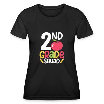 2nd Grade Squad Second Teacher Student Team Back - T-shirt sport Femme - noir - Devant - AI Model Female 172 light (172cm)