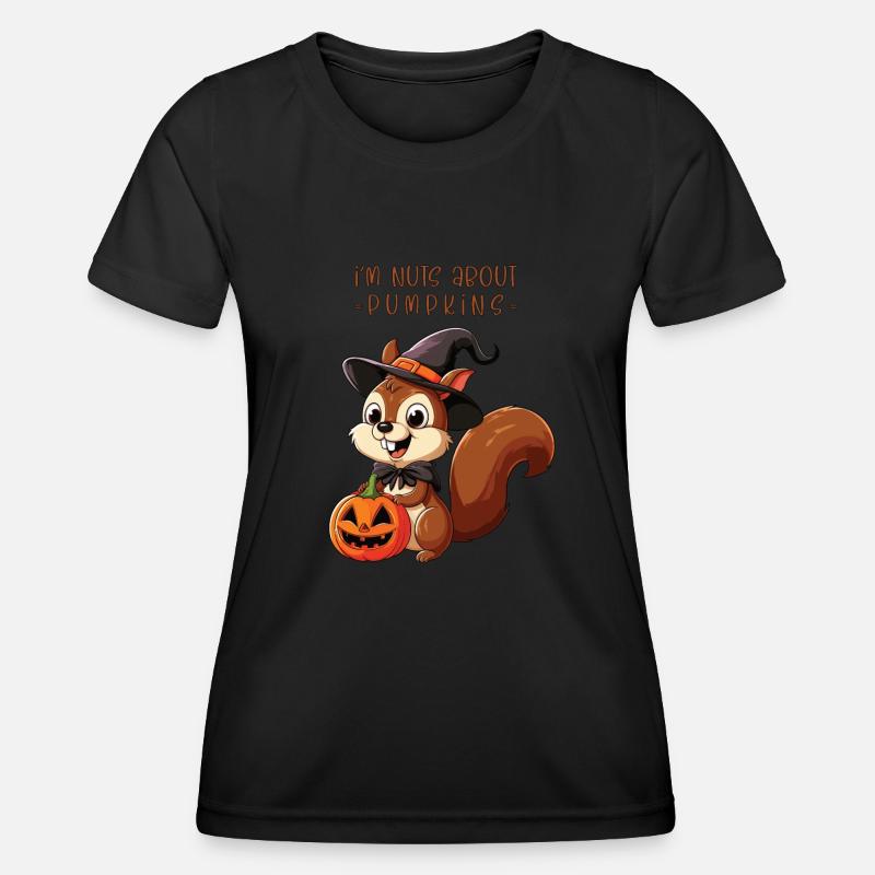 Halloween squirell - Women's Functional T-Shirt - black