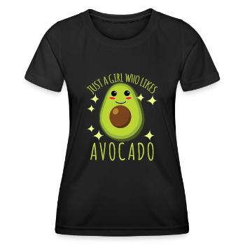 Avocado Girl Avocados - Frauen Funktions-T-Shirt - Schwarz - Vorne - AI Model Female 172 light (172cm)