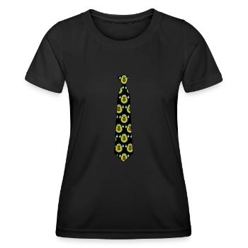 Avocado Tie with Avocados - Frauen Funktions-T-Shirt - Schwarz - Vorne - AI Model Female 172 light (172cm)