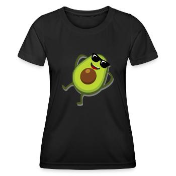 Avocado with Sunglasses Avocados - Frauen Funktions-T-Shirt - Schwarz - Vorne - AI Model Female 172 light (172cm)
