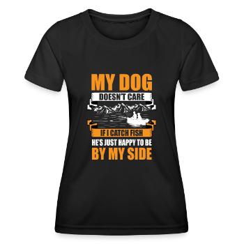 Angeln Hundebesitzer Hundeliebhaber Perfect Fishing Funn - Frauen Funktions-T-Shirt - Schwarz - Vorne - AI Model Female 172 light (172cm)