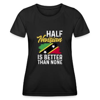 Drapeau de Saint-Kitts-et-Nevis - T-shirt sport Femme - noir - Devant - AI Model Female 172 light (172cm)