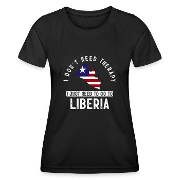 Liberia Flag Liberians - Women's Functional T-Shirt - black - Front - AI Model Female 172 light (172cm)