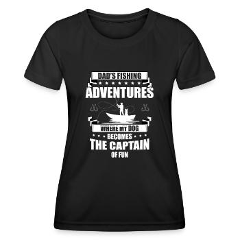 Angeln Hundebesitzer Hundeliebhaber Perfect Fishing Funn - Frauen Funktions-T-Shirt - Schwarz - Vorne - AI Model Female 172 light (172cm)