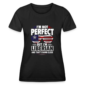 Liberia Flag Liberians - Women's Functional T-Shirt - black - Front - AI Model Female 172 light (172cm)