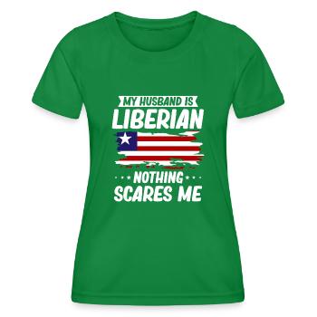 Liberia Flagge Liberianer - Frauen Funktions-T-Shirt - Kelly Green - Vorne - AI Model Female 172 dark (172cm)