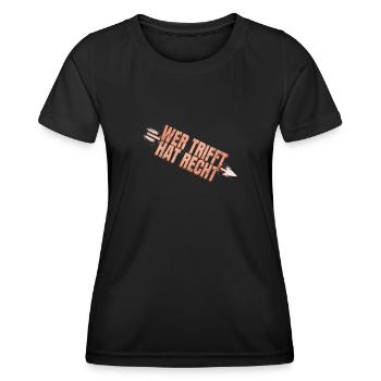 Bogenschießen Geschenk für Bogenschütze mit Pfeil - Frauen Funktions-T-Shirt - Schwarz - Vorne - AI Model Female 172 light (172cm)