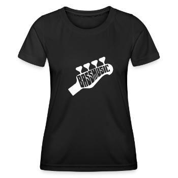 Bassist Bass Gitarre Basser Musik - Frauen Funktions-T-Shirt - Schwarz - Vorne - AI Model Female 172 light (172cm)