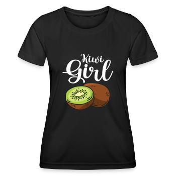 Kiwi - T-shirt sport Femme - noir - Devant - AI Model Female 172 light (172cm)