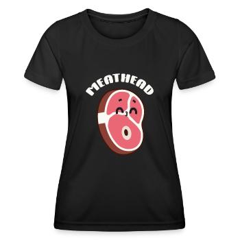 Steak - Women's Functional T-Shirt - black - Front - AI Model Female 172 light (172cm)