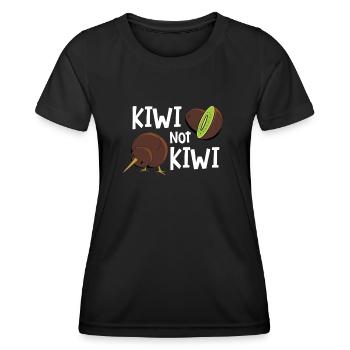 Kiwi - T-shirt sport Femme - noir - Devant - AI Model Female 172 light (172cm)