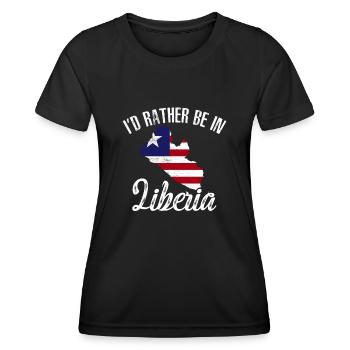 Liberia Flag Liberians - Women's Functional T-Shirt - black - Front - AI Model Female 172 light (172cm)