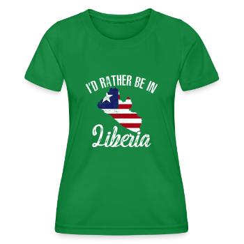 Liberia Flagge Liberianer - Frauen Funktions-T-Shirt - Kelly Green - Vorne - AI Model Female 172 dark (172cm)