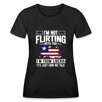 Liberia Flag Liberians - Women's Functional T-Shirt - black - Front - AI Model Female 172 light (172cm)