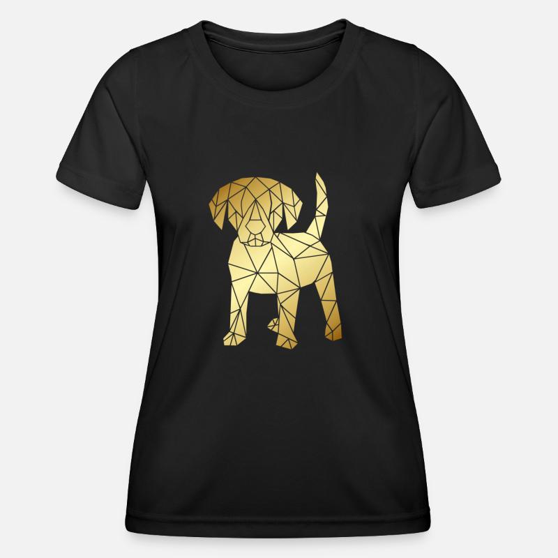 GEOMETRIC DOG 2 - Women's Functional T-Shirt - black