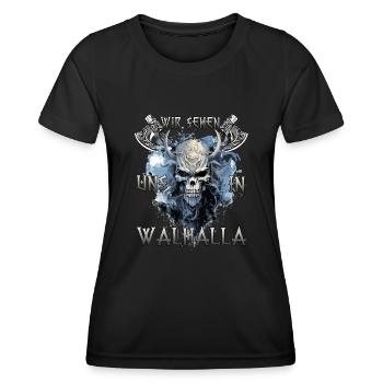 Walhalla Krieger Das Geschenk für Asgard-Jünger - Frauen Funktions-T-Shirt - Schwarz - Vorne - AI Model Female 172 light (172cm)