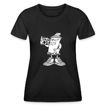 Ghettoblaster Spray Paint - Women's Functional T-Shirt - black - Front - AI Model Female 172 light (172cm)