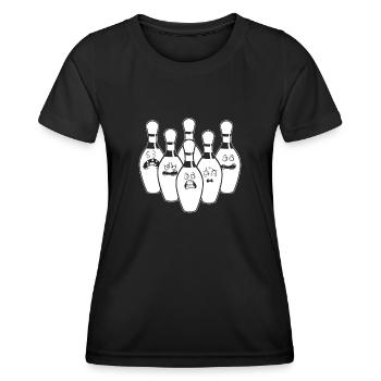 Bowling Bowlen Bowler Witzig - Frauen Funktions-T-Shirt - Schwarz - Vorne - AI Model Female 172 light (172cm)