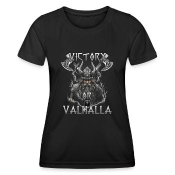 Walhalla Erbe Geschenk für Wikinger-Fans - Frauen Funktions-T-Shirt - Schwarz - Vorne - AI Model Female 172 light (172cm)