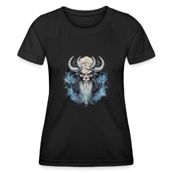 Valhalla Warrior : le cadeau pour les fans de guerriers - T-shirt sport Femme - noir - Devant - AI Model Female 172 light (172cm)