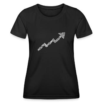 Day Trading Day Trader Arrow - T-shirt sport Femme - noir - Devant - AI Model Female 172 light (172cm)