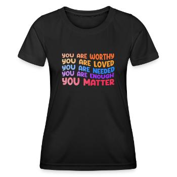You Matter Kindness Be Kind Groovy Mental Health - Women's Functional T-Shirt - black - Front - AI Model Female 172 light (172cm)