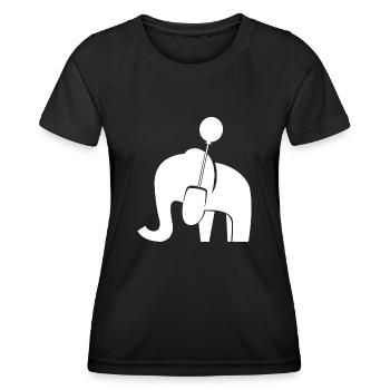 Elephant with Balloon Elephants - Frauen Funktions-T-Shirt - Schwarz - Vorne - AI Model Female 172 light (172cm)
