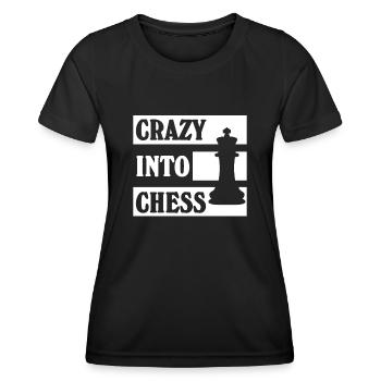 Fou d’échecs - T-shirt sport Femme - noir - Devant - AI Model Female 172 light (172cm)