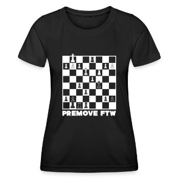 Chess Premove Premoving - Frauen Funktions-T-Shirt - Schwarz - Vorne - AI Model Female 172 light (172cm)