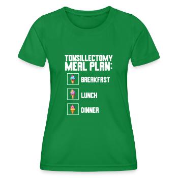 Tonsillektomie Genesung Mandelentfernung - Frauen Funktions-T-Shirt - Kelly Green - Vorne - AI Model Female 172 dark (172cm)