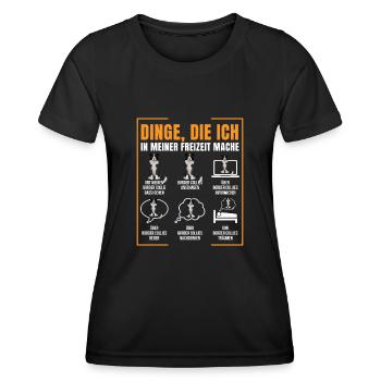 Border Collie - Frauen Funktions-T-Shirt - Schwarz - Vorne - AI Model Female 172 light (172cm)