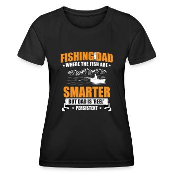 Pêche Papa Papa Pêcheur Childern Drôle Poisson Alors - T-shirt sport Femme - noir - Devant - AI Model Female 172 light (172cm)