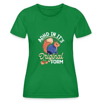 Écureuil Animal Cool forêt TDAH dans son Original - T-shirt sport Femme - vert - Devant - AI Model Female 172 dark (172cm)