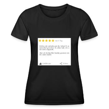 Lustige Tshirts | Lustige T-Shirts | Arbeit | fun - Frauen Funktions-T-Shirt - Schwarz - Vorne - AI Model Female 172 light (172cm)