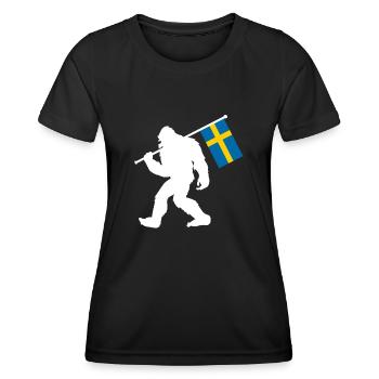 Suède - T-shirt sport Femme - noir - Devant - AI Model Female 172 light (172cm)
