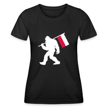 Polen - Frauen Funktions-T-Shirt - Schwarz - Vorne - AI Model Female 172 light (172cm)