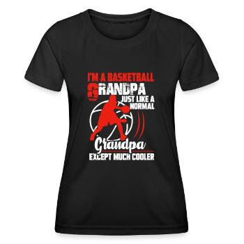 Basketball Basketball Grandpa Is Cooler - Women's Functional T-Shirt - black - Front - AI Model Female 172 light (172cm)